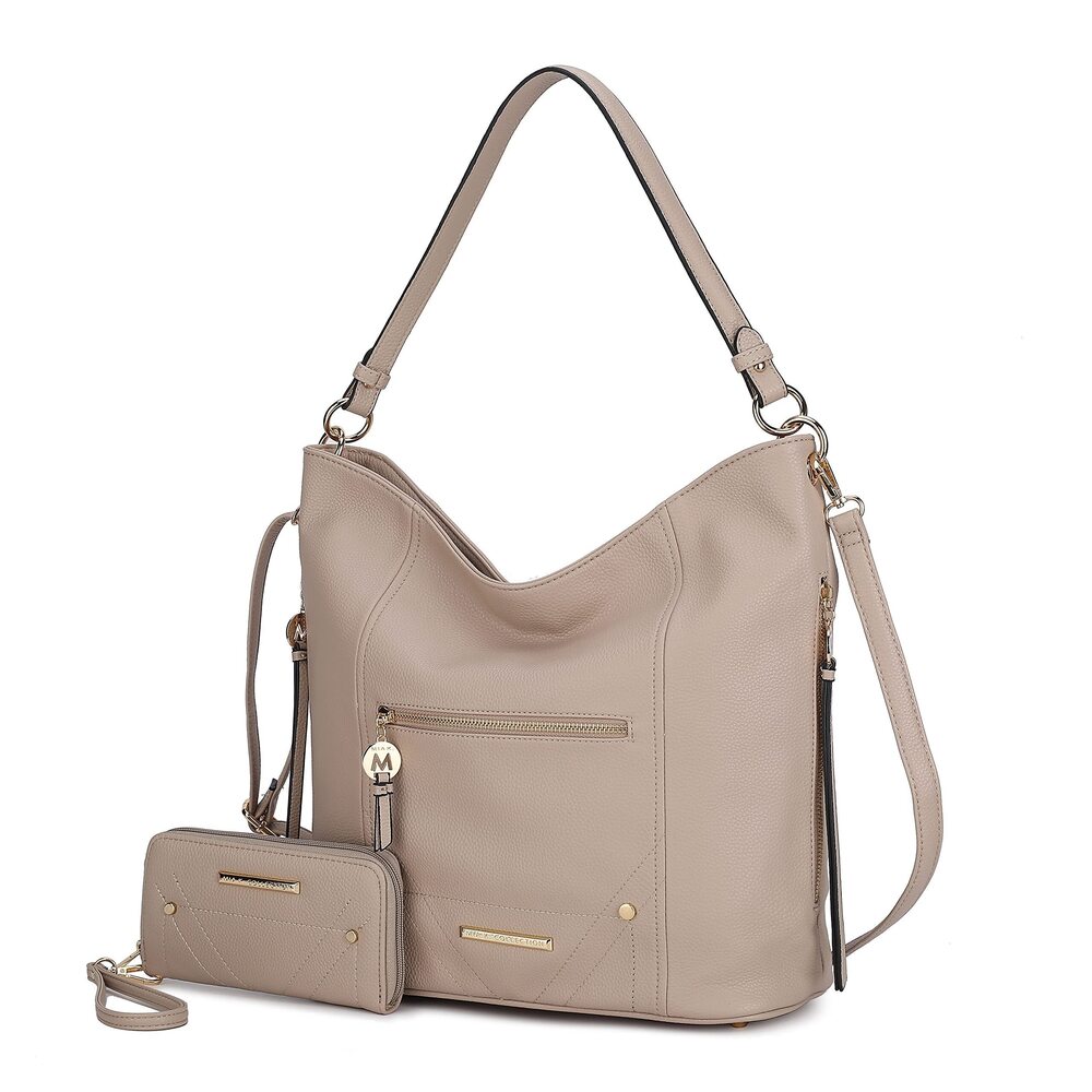 1301 Hobo Bag & Wristlet Wallet , Vegan Leather Shoulder bag Top Handle
